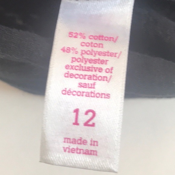 Justice black blouse Sz 12 - Picture 4 of 4